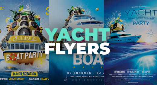 Yacht & Boat Party Flyers