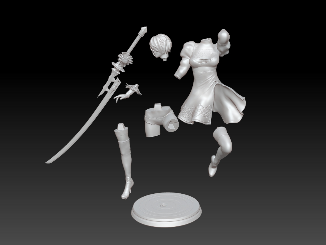 2B - Nier Automata 3D model 3D printable