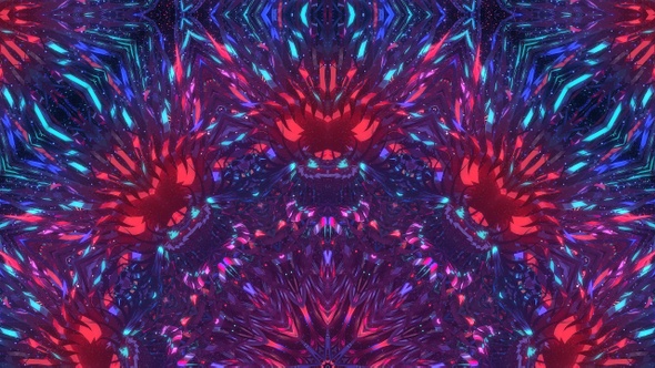 Magic Flower Neon Kaleidoscope