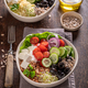 Fresh Greek salad in the fit version with buckwheat groats. - PhotoDune Item for Sale