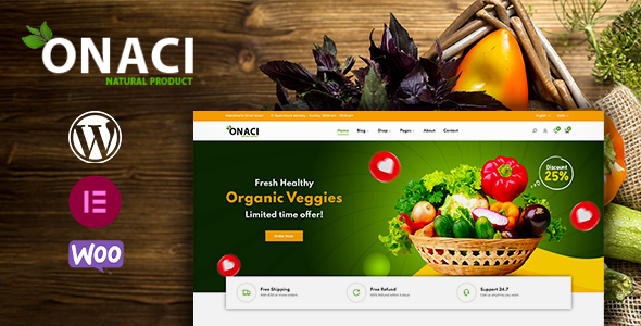 Onaci - Organic Food Store WordPress Theme