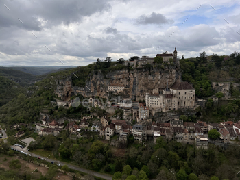 Beautiful village of Rocamadour in Lot department, southwest France