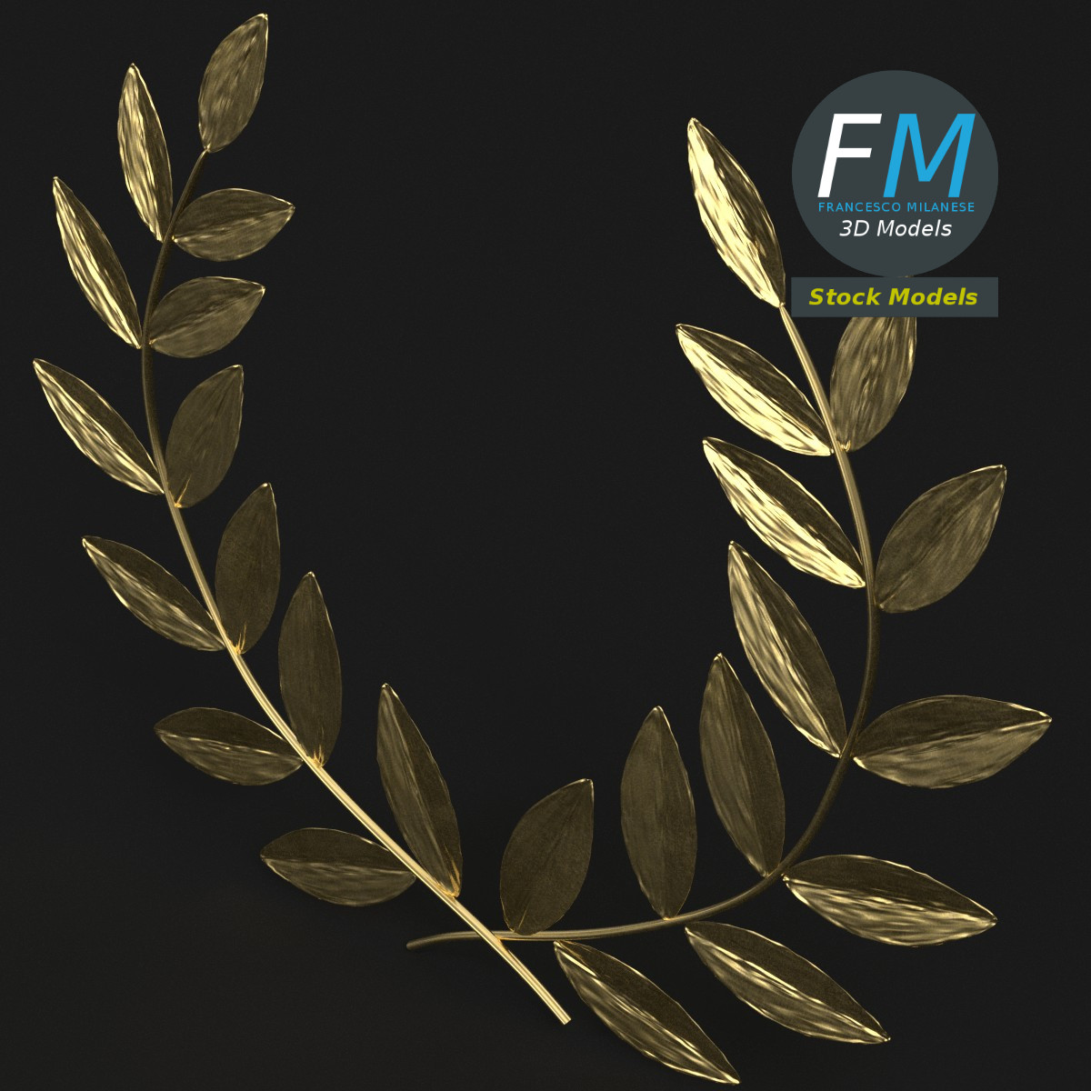 Stylized Laurel Wreath Crown By Francescomilanese85 3docean 4067