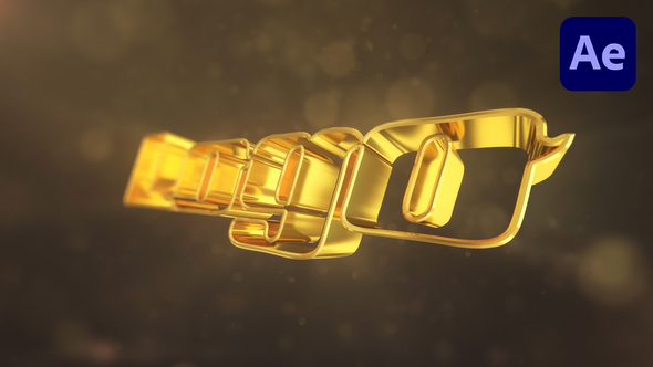 Gold 3D Logo Intro