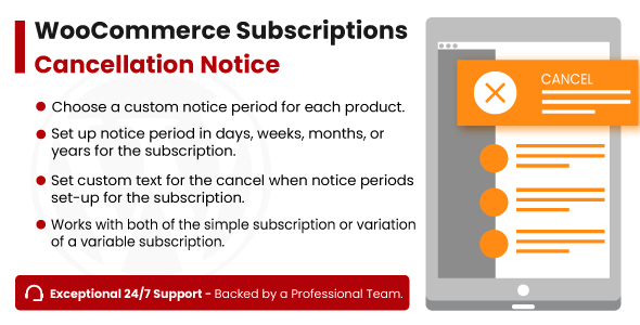 WooCommerce Subscriptions Cancellation Notice