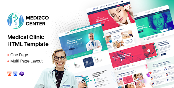 Exceptional Medizco - Medical Health Dental Care Clinic Html Template