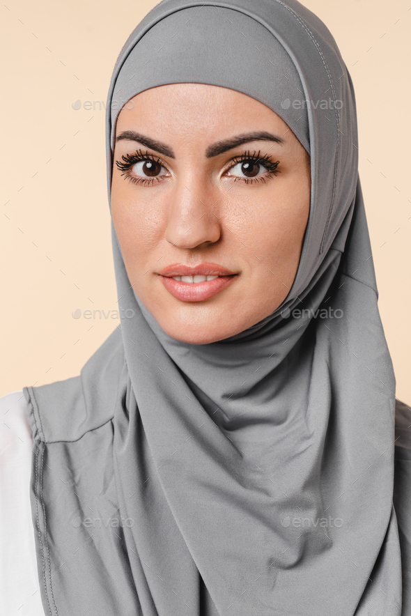 Image of a young beautiful arabian muslim islamic Middle Eastern woman ...