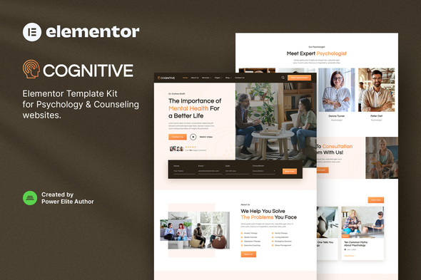 Cognitive – Psychology & Counseling Elementor Template Kit