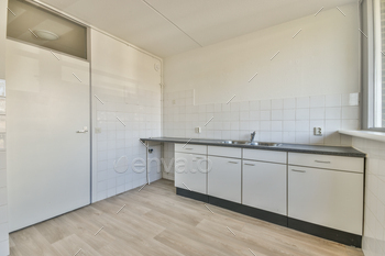 Corner kitchen furniture in modern apartment