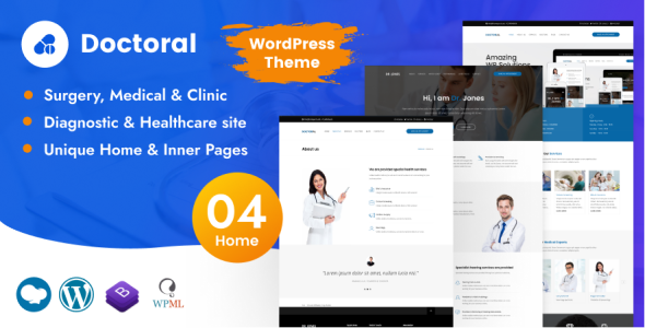 Doctoral - Appointment Management Theme for Doctor, Hospital and Clinic in Health and Medical care