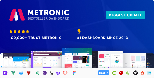 Nice Metronic | Bootstrap HTML, VueJS, React, Angular, Asp.Net, Django & Laravel Admin Dashboard Theme