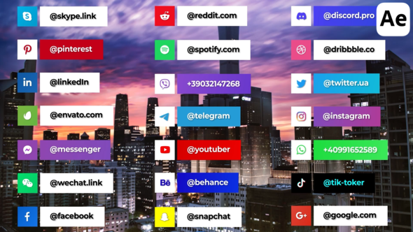 Social Media V5 Titles template preview