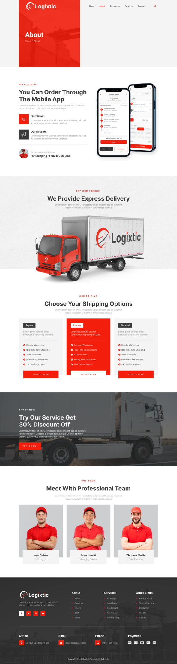 Logixtic ? Transportation & Logistic Elementor Template Kit