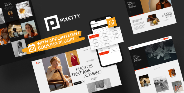 Photographer Booking Theme – Pixetty
