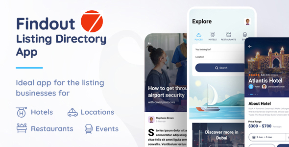 Special Findout – Listing Directory App Framework7 Template