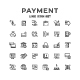 Set Line Icons of Payment