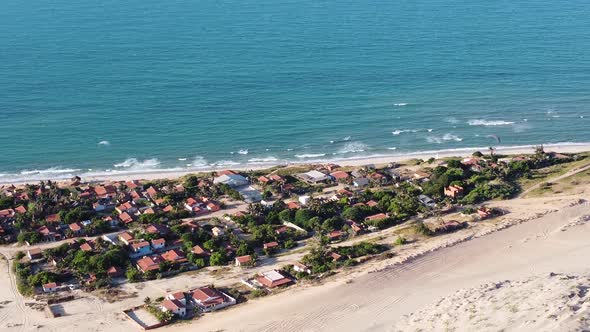 Desert landscape of Brazilian Northeast Beach at Ceara state alt