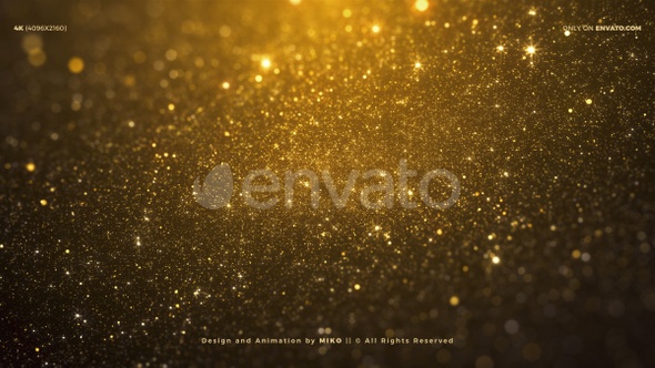 Gold Particles Background 4K