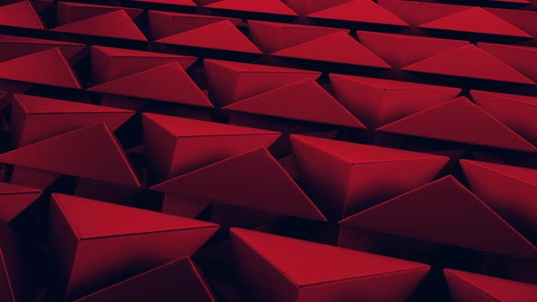 Abstract Moving Pyramids Background Red