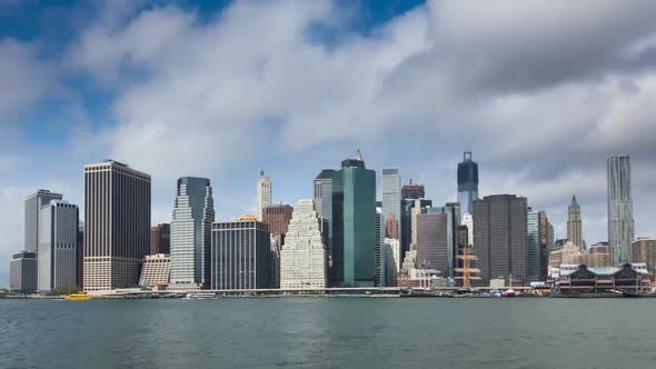 Timelapse view of Manhattan in New York