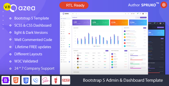 Azea – Bootstrap 5 Admin & Dashboard Template
