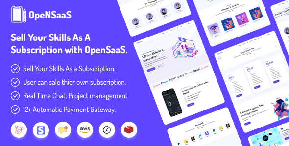 OpenSaaS – Sell Your Skills As A Subscription (SAAS)