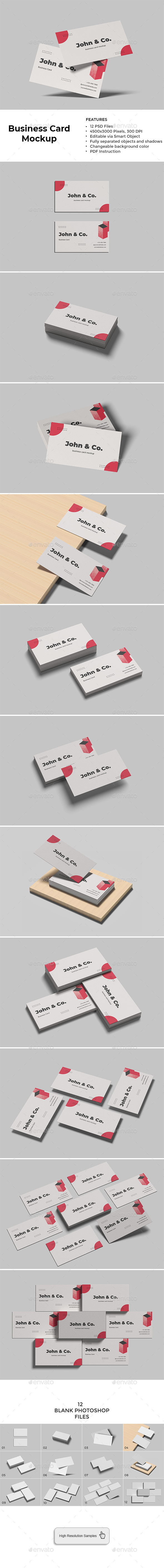 Business Card Mockup With Paper Texture