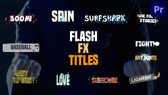 Flash FX Titles | Premiere Pro MOGRT