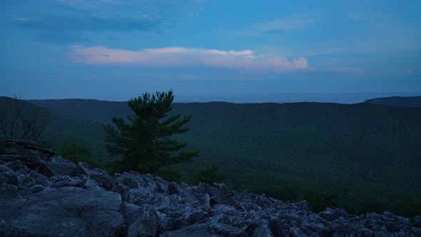 Sunset/Sunrise from Duncan Knob - Massanutten Range, VA - Time lapse alt