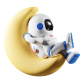 Astro Chill on the Moon 3D Illustration