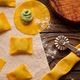 Raw homemade ravioli pasta with spinach and ricotta - PhotoDune Item for Sale