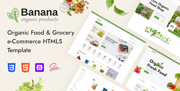 Extraordinary Banana – Organic Food HTML5 Template