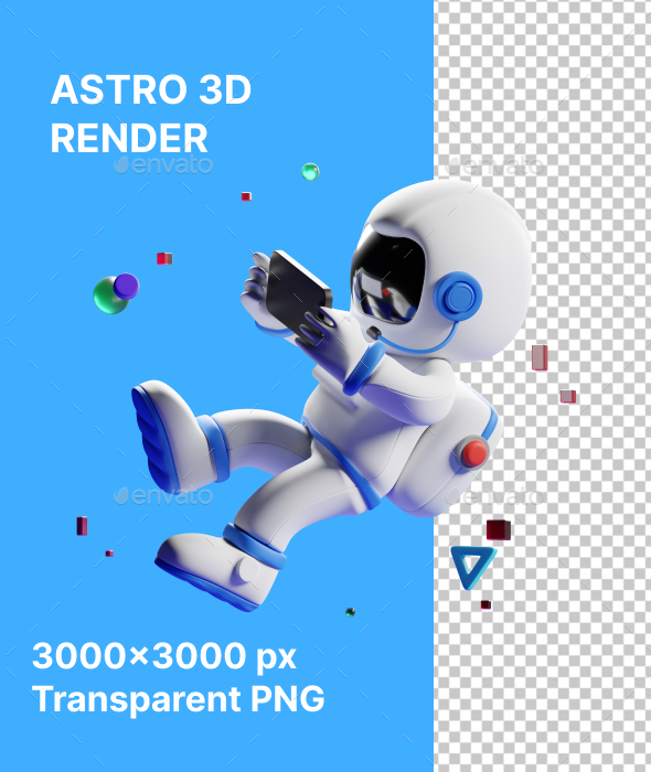 Astro Gaming 3D Illustration