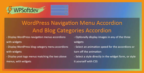 WPSoftdev WordPress Navigation Menu Accordion And Blog Categories Accordion