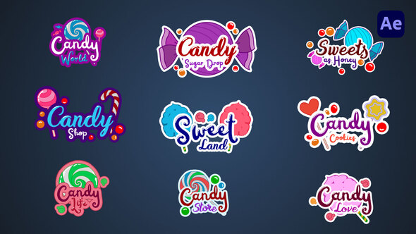 Cartoon Candy Text Animations [After Effects]