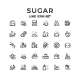 Set Line Icons of Sugar