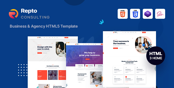 Repto - Business & Agency Consulting HTML5 Template