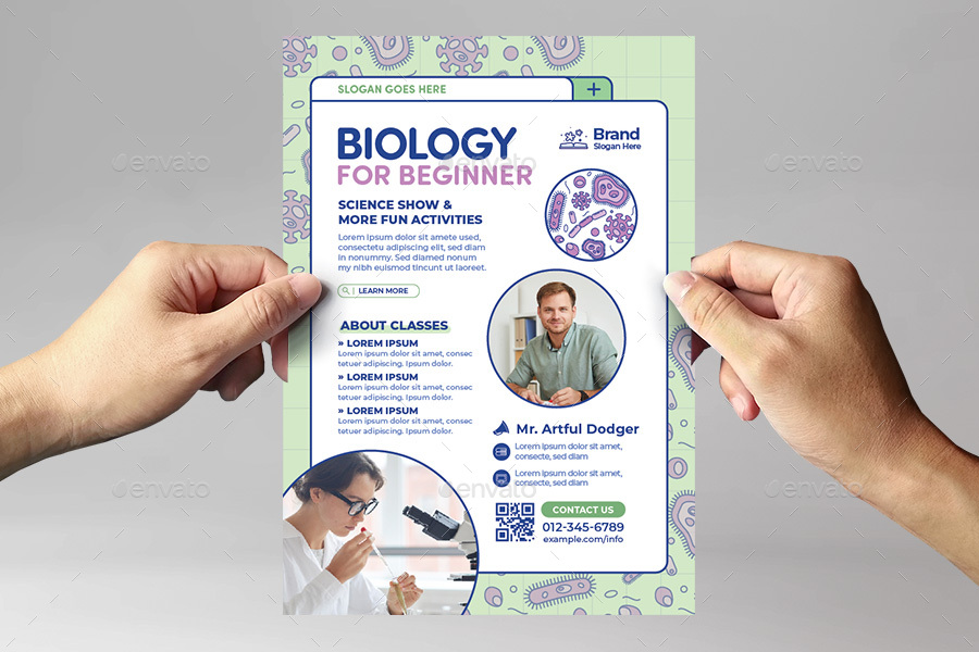 Biology Education Flyer Template, Print Templates | GraphicRiver