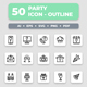 Party - Outline Collection Icon Set