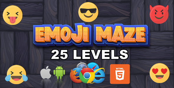 Emoji Maze - HTML5/Mobile Game - (C3p)