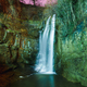 Tbilisi, Georgia, Night Scenic View Of Leghvtakhevi waterfall in rvier in canyon. - PhotoDune Item for Sale