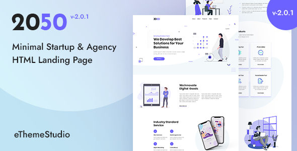 2050 - Minimal Startup & Agency Html Landing Page