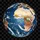 Earth on Alpha Channel Background