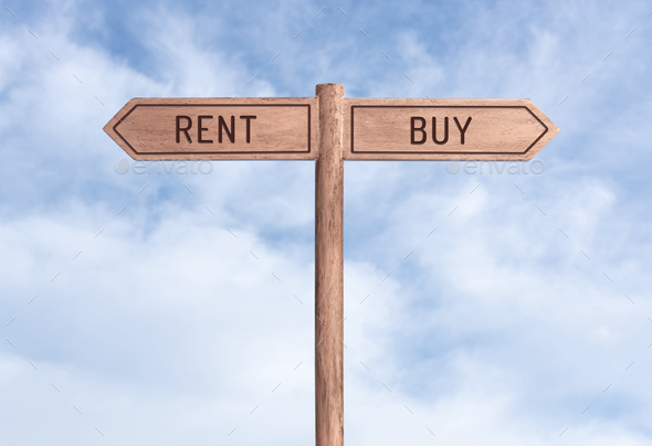 Rent or buy concept - Stock Photo - Images