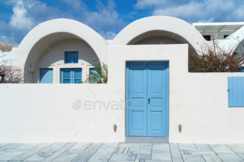 White architecture on Santorini island, Cyclades, Greece
