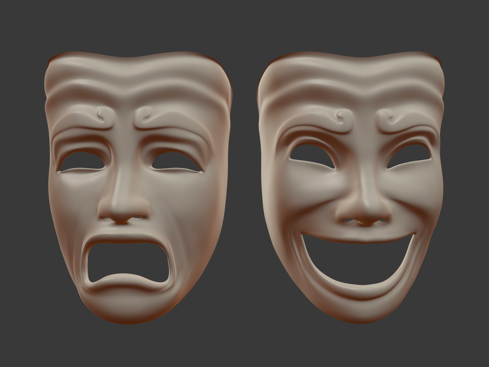 Theater Masks by Ocstard 3DOcean