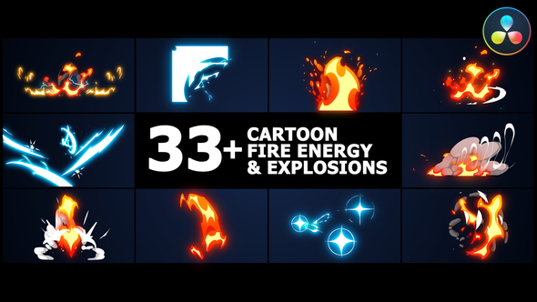 Cartoon Fire Energy And Explosions | DaVinci Resolve
