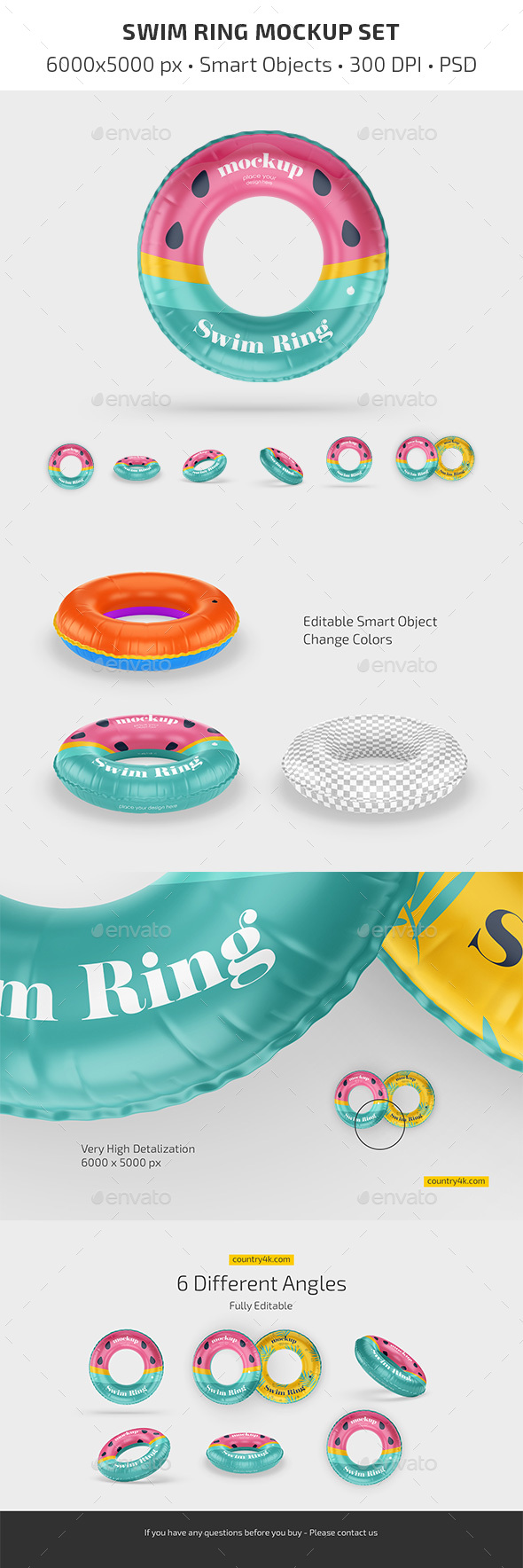 Swim Ring Mockup Set