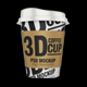 12oz. Paper Coffee Cup With Paper Sleeve 3D Mockup PSD