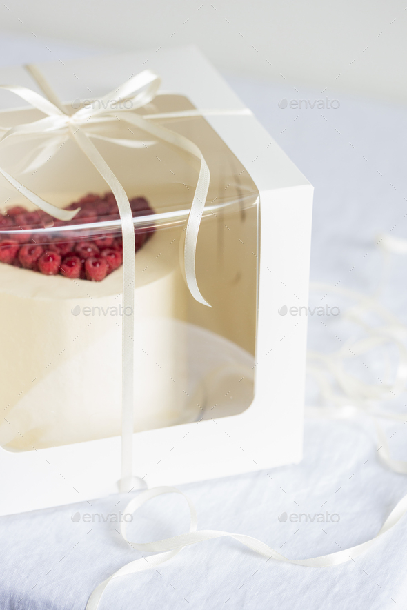 Valentine's Cake in Packaging Cake Box. Stock Photo by fucsiya PhotoDune